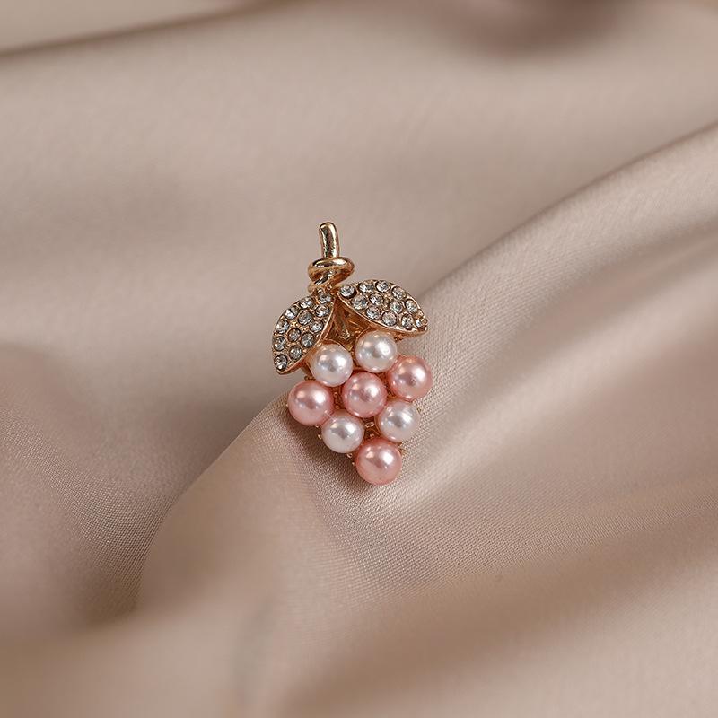 Брошь Виноград с антибликовым покрытием, Высококлассная женская застежка с антибликовым покрытием, Элегантный и легкий предмет роскоши для декора, Брошь-булавка 556#